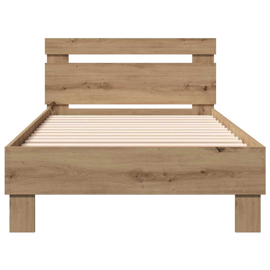 Cadre de lit Chêne artisanal 193 x 95 x 88 cm Bois d'ingénierie - XIOS