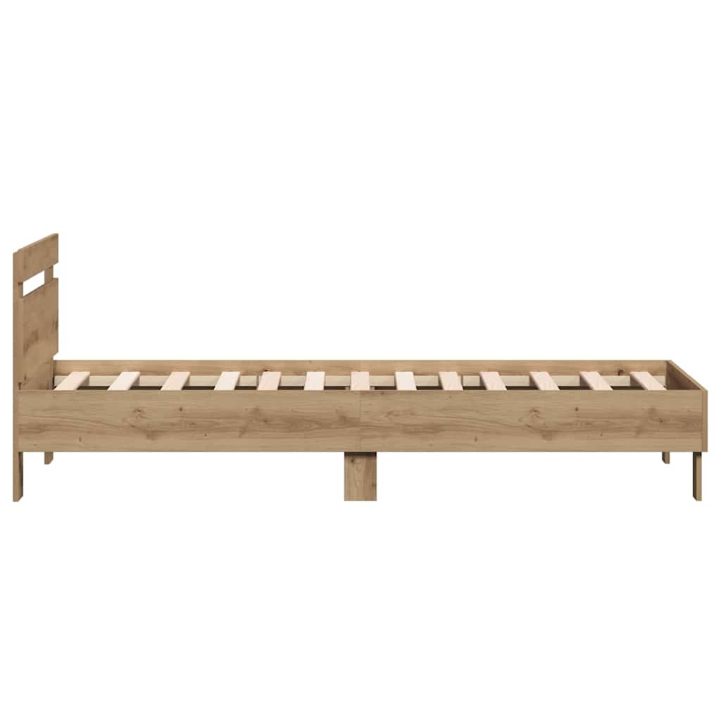 Cadre de lit Chêne artisanal 193 x 95 x 88 cm Bois d'ingénierie - XIOS