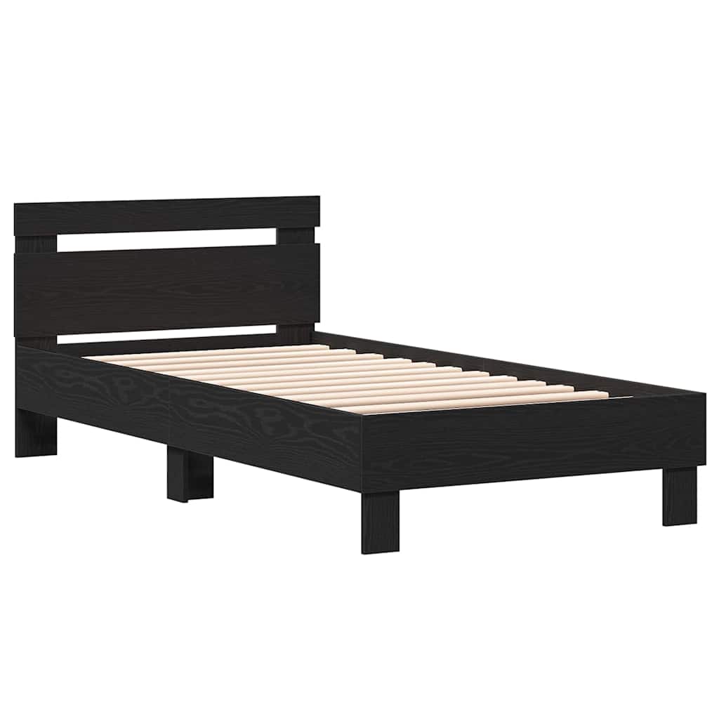 Cadre de lit Chêne noir 193 x 95 x 88 cm Bois d'ingénierie - XIOS