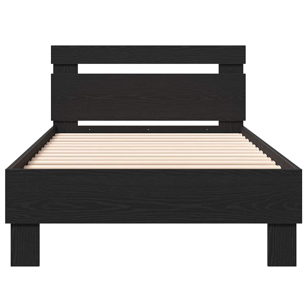 Cadre de lit Chêne noir 193 x 95 x 88 cm Bois d'ingénierie - XIOS