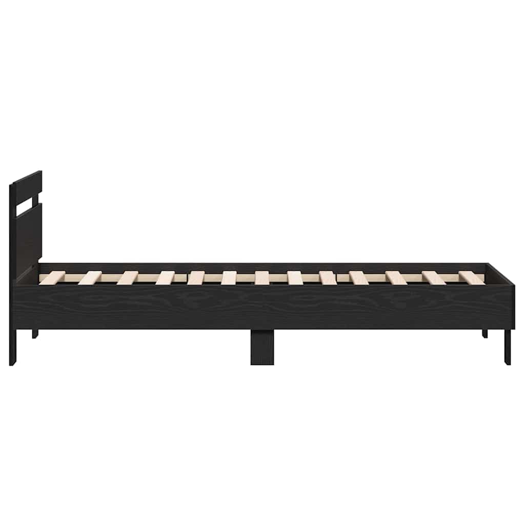 Cadre de lit Chêne noir 193 x 95 x 88 cm Bois d'ingénierie - XIOS