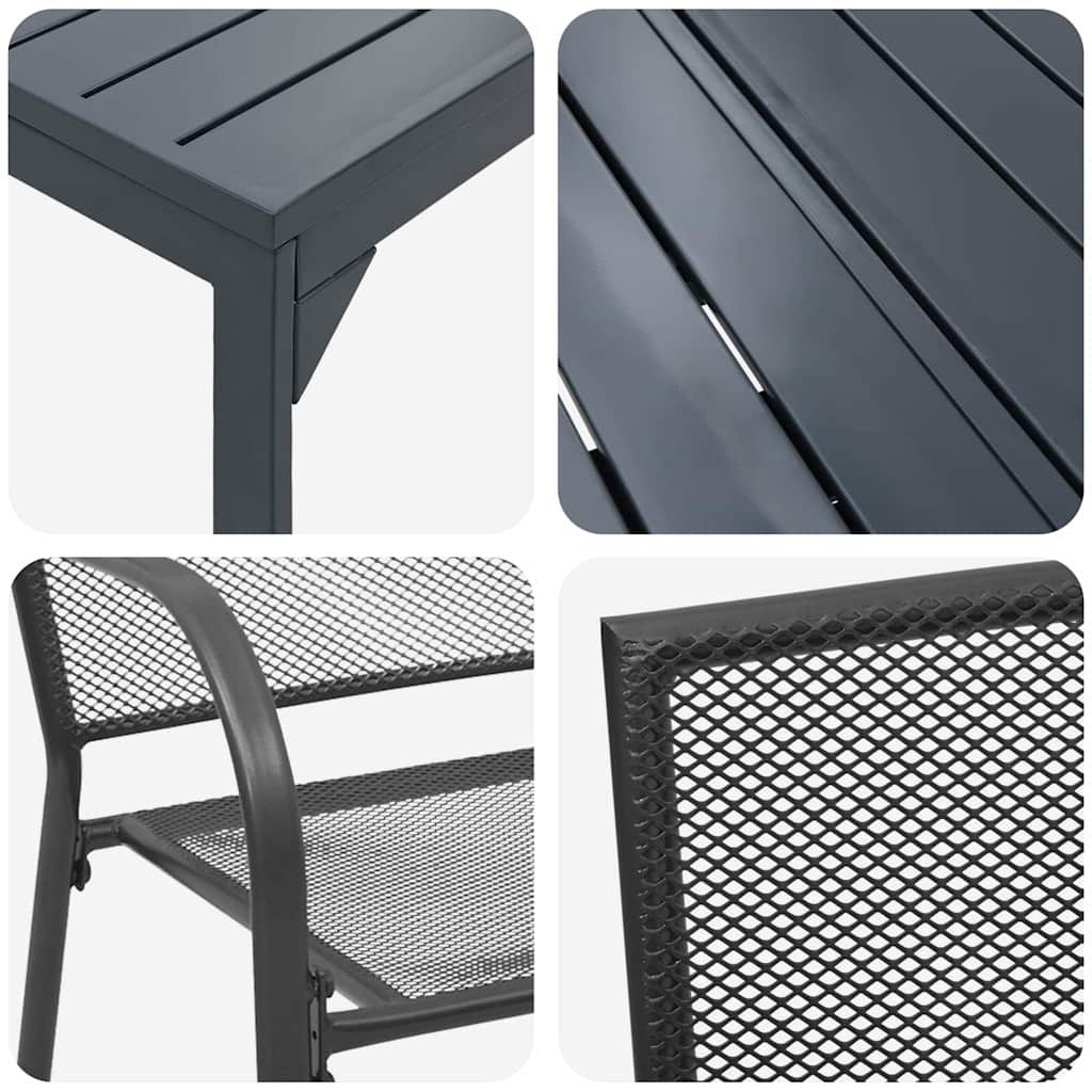 Ensemble de salle à manger pour jardin 7 pcs Anthracite - XIOS