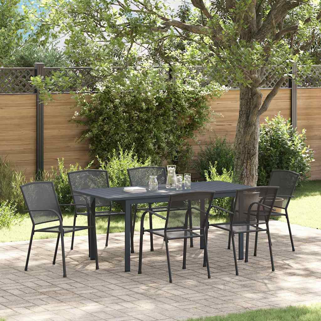 Ensemble de salle à manger pour jardin 7 pcs Anthracite - XIOS