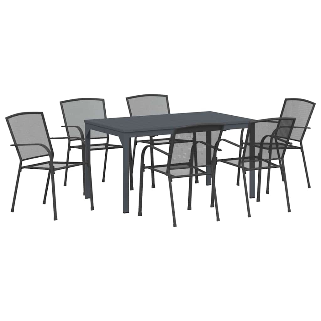 Ensemble de salle à manger pour jardin 7 pcs Anthracite - XIOS