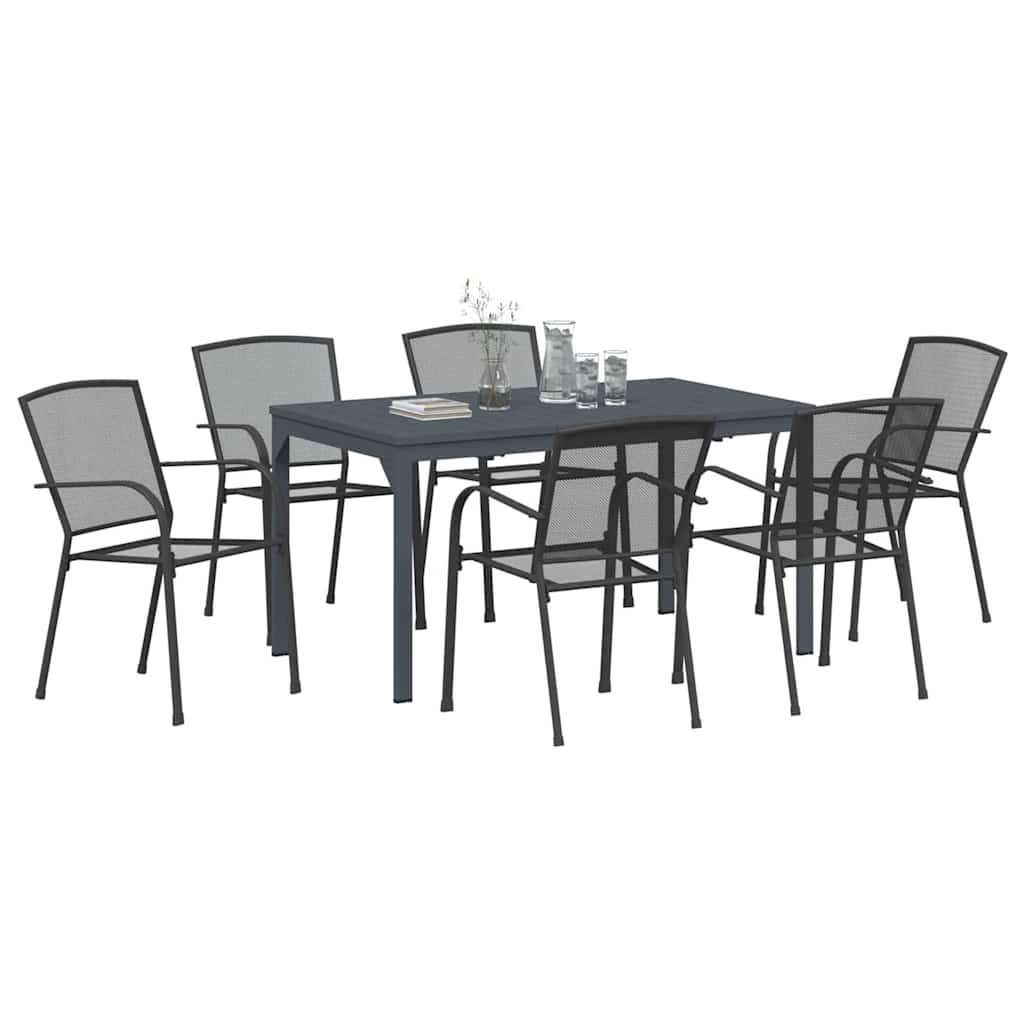 Ensemble de salle à manger pour jardin 7 pcs Anthracite - XIOS