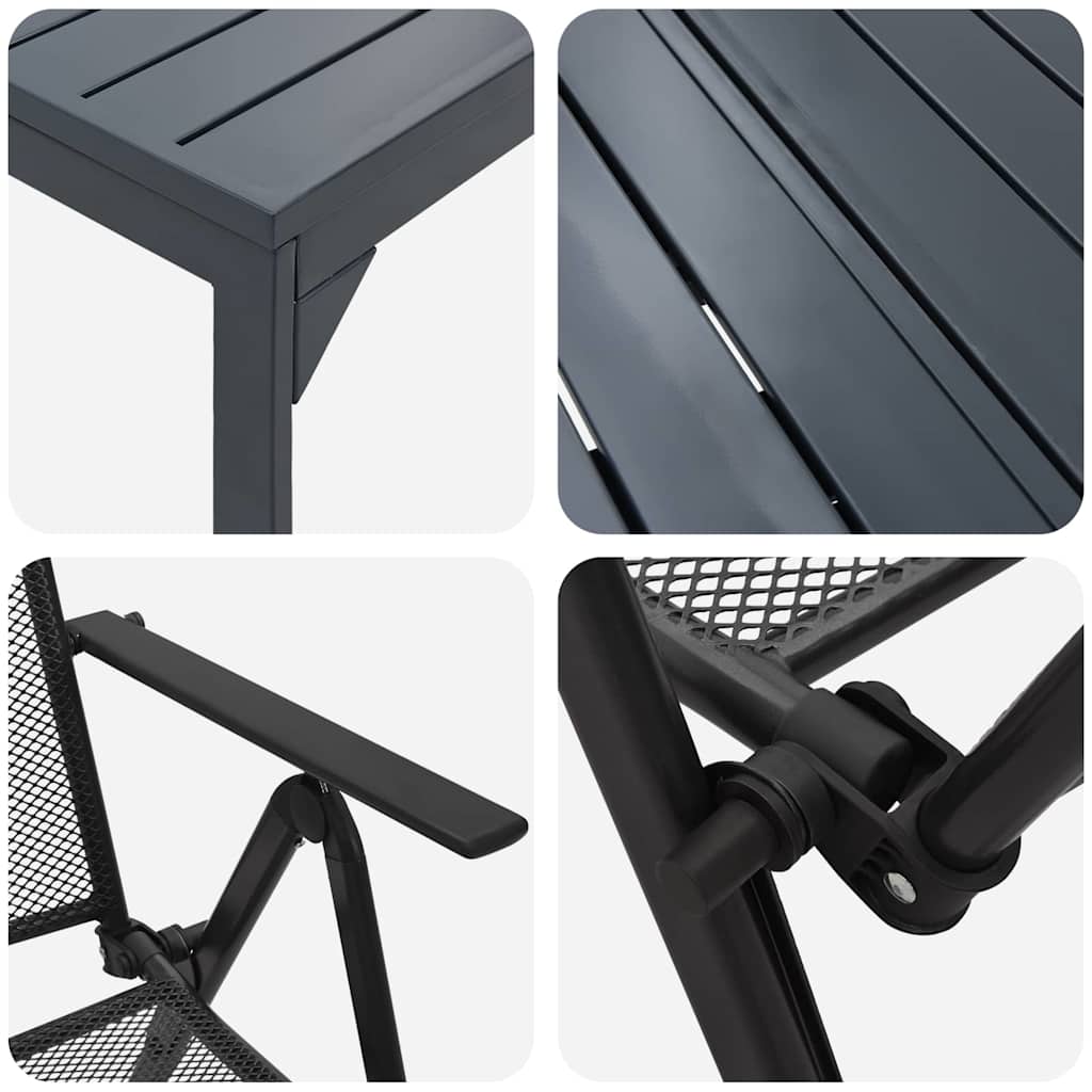 Ensemble de salle à manger pour jardin 7 pcs Anthracite - XIOS