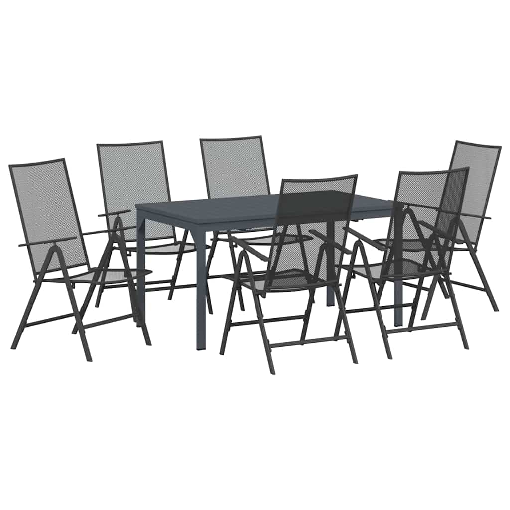 Ensemble de salle à manger pour jardin 7 pcs Anthracite - XIOS