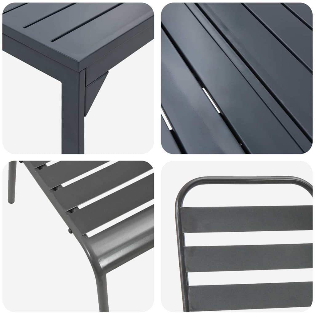 Ensemble de salle à manger pour jardin 7 pcs Anthracite - XIOS