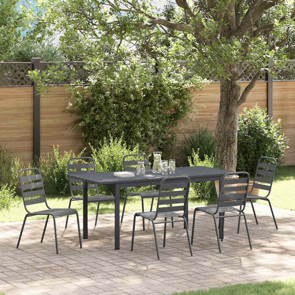 Ensemble de salle à manger pour jardin 7 pcs Anthracite - XIOS