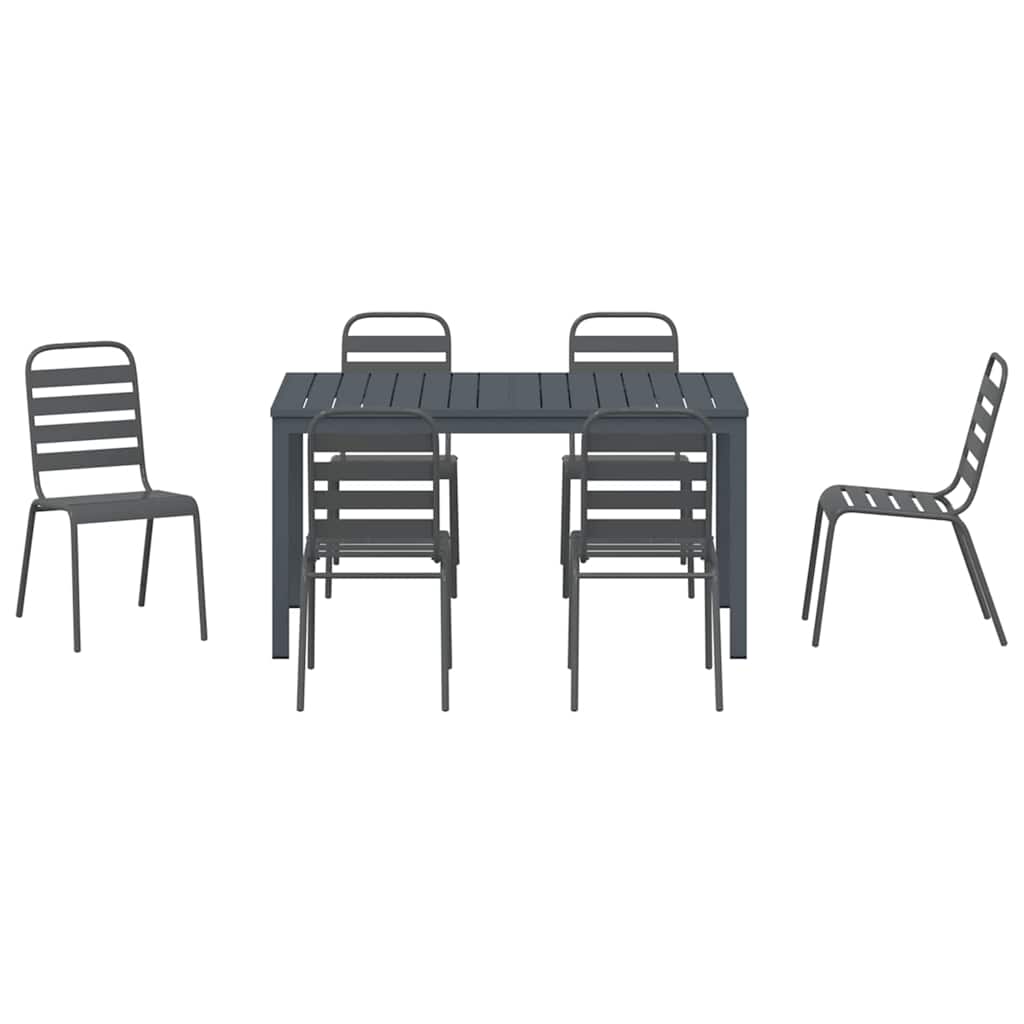 Ensemble de salle à manger pour jardin 7 pcs Anthracite - XIOS