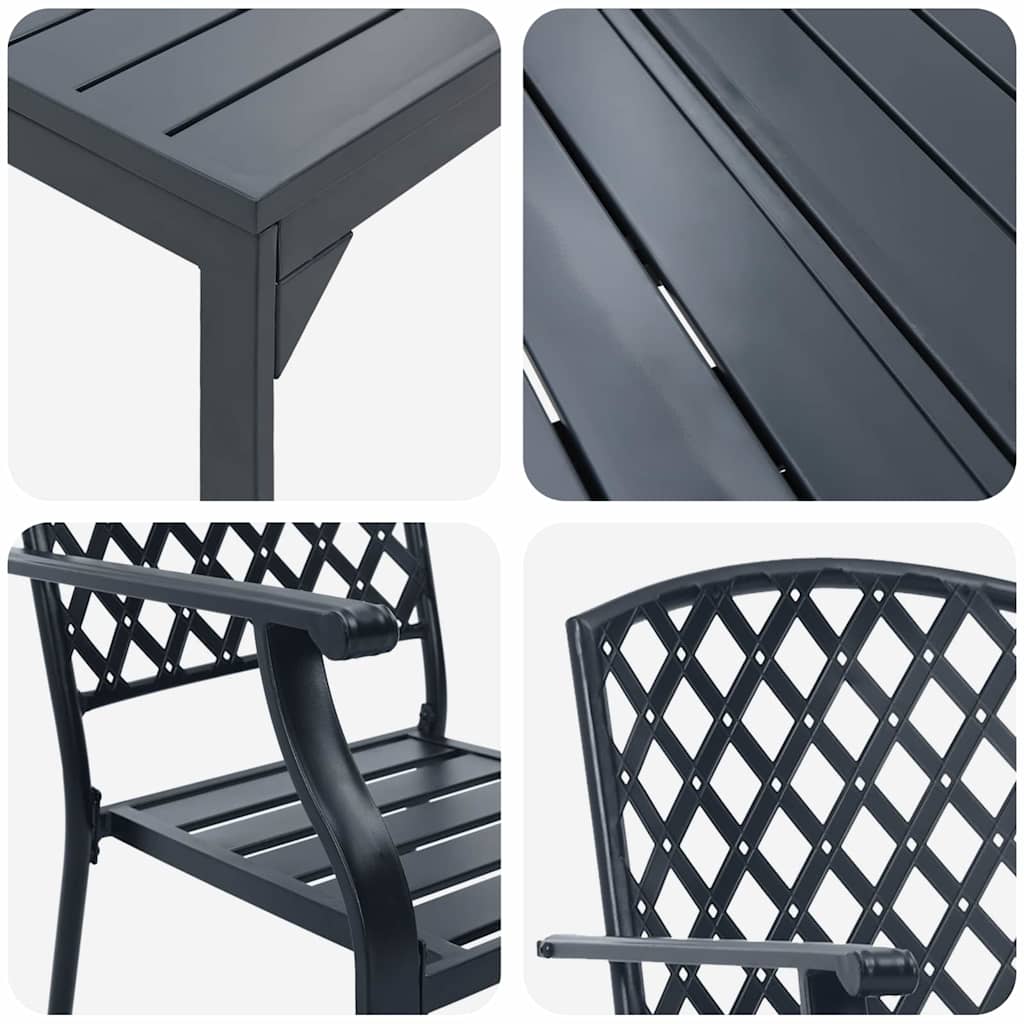 Ensemble de salle à manger pour jardin 7 pcs Anthracite - XIOS