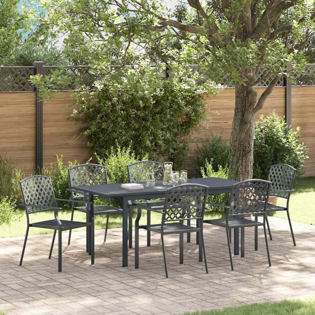 Ensemble de salle à manger pour jardin 7 pcs Anthracite - XIOS