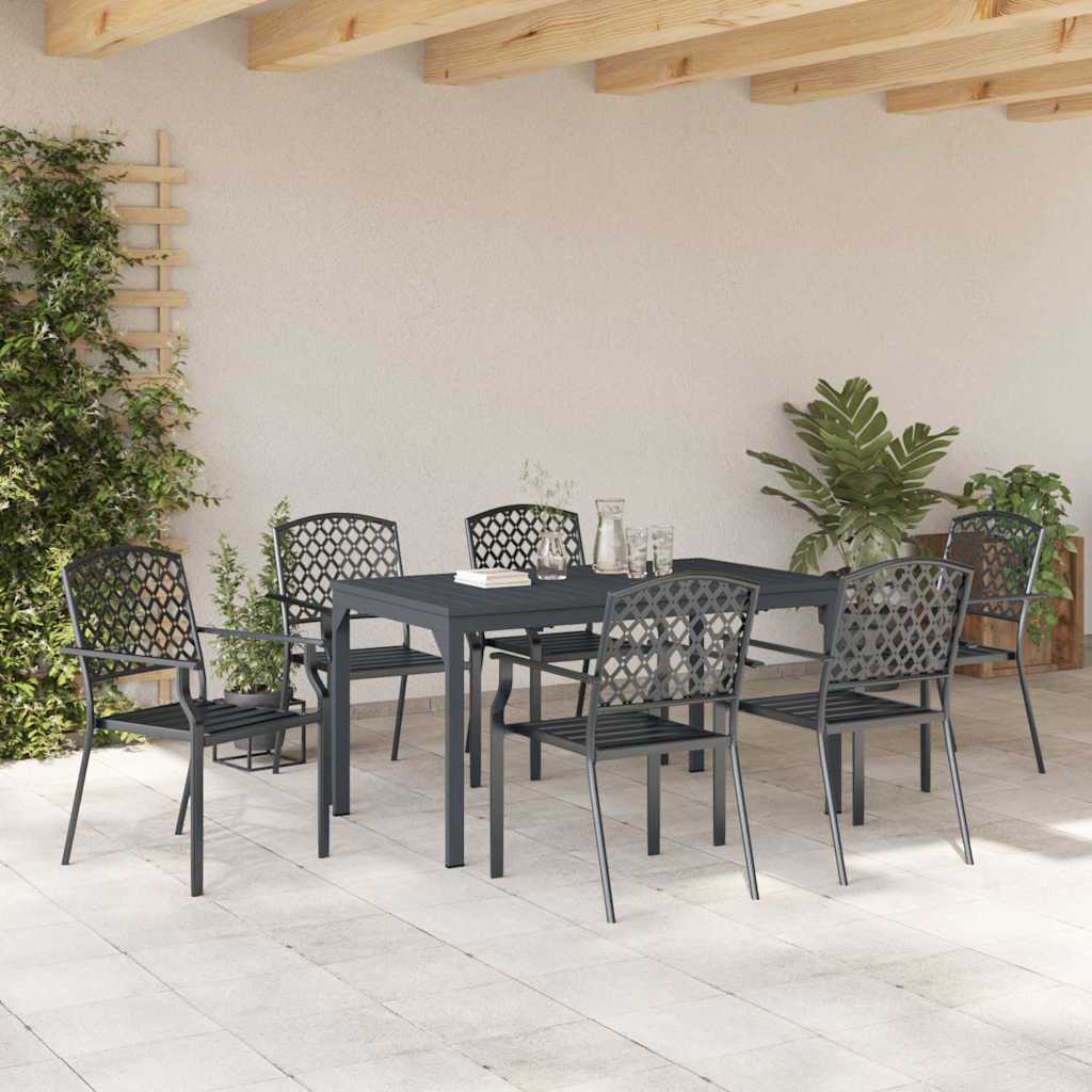 Ensemble de salle à manger pour jardin 7 pcs Anthracite - XIOS
