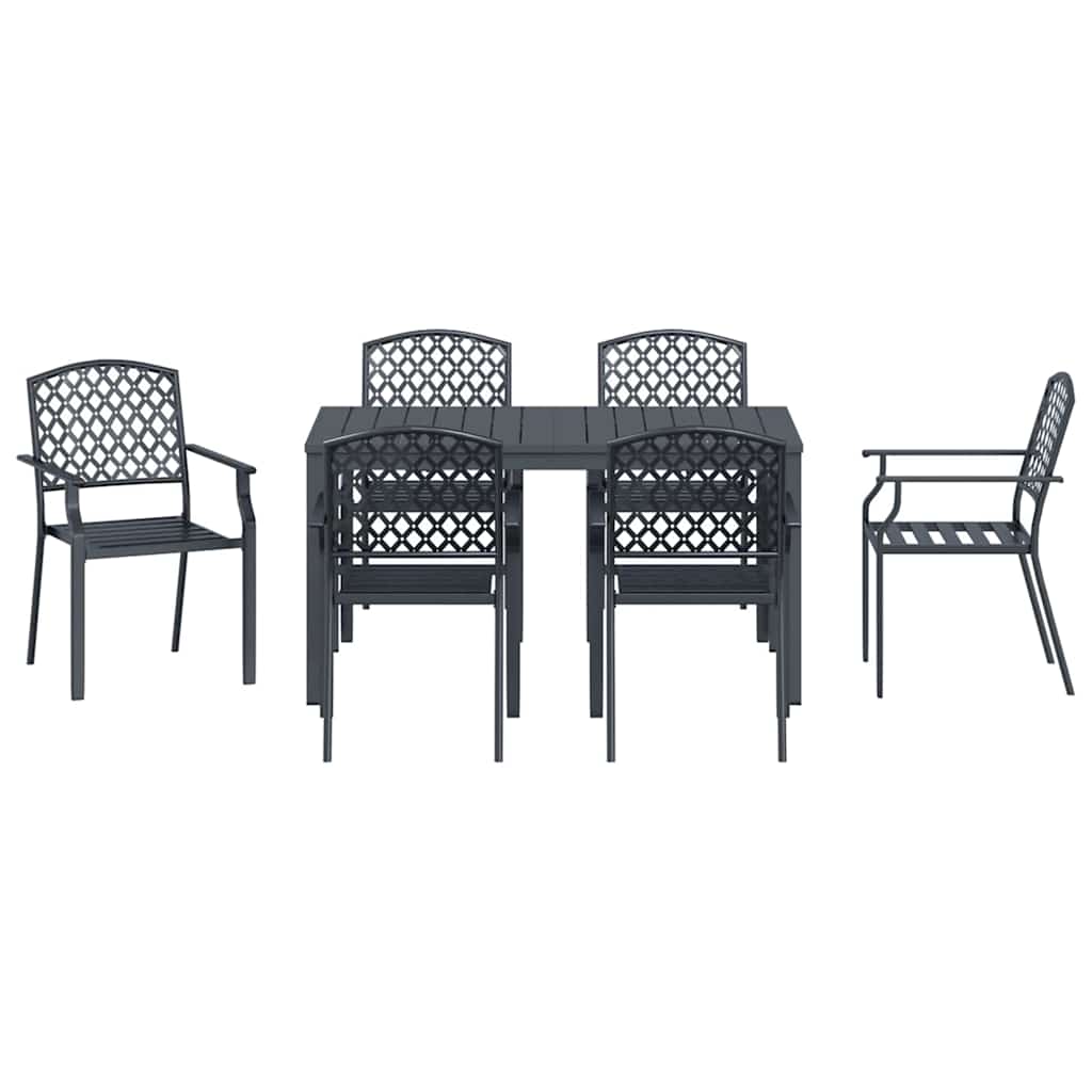 Ensemble de salle à manger pour jardin 7 pcs Anthracite - XIOS