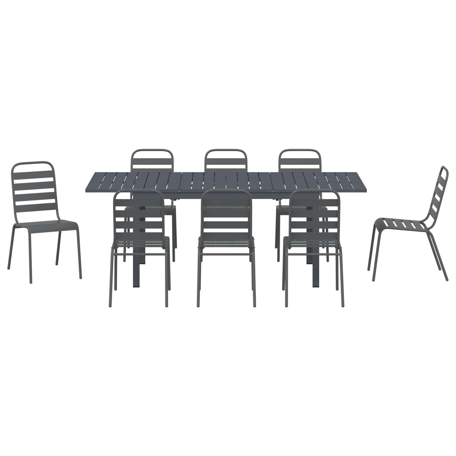 Ensemble de salle à manger pour jardin 9 pcs Anthracite - XIOS