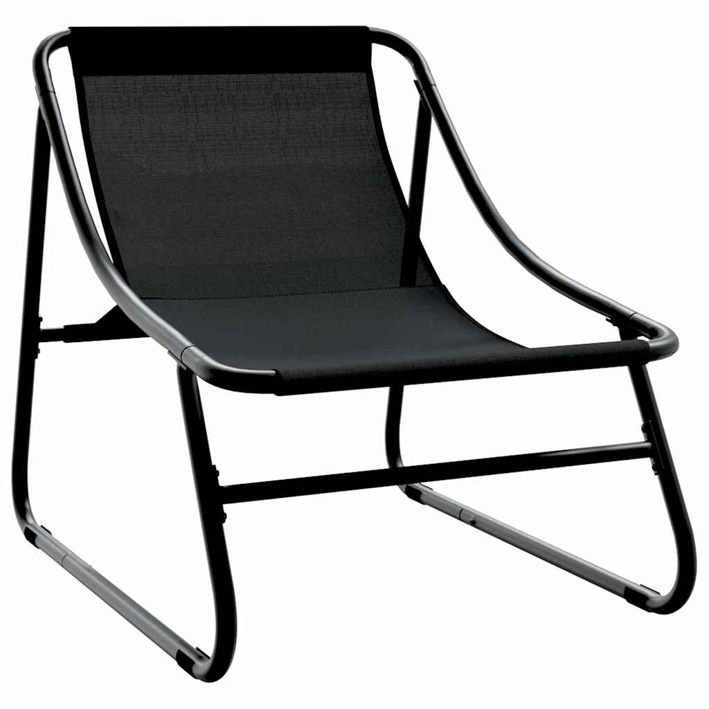 Ensemble de salle à manger pour jardin 5 pcs Noir Acier - XIOS