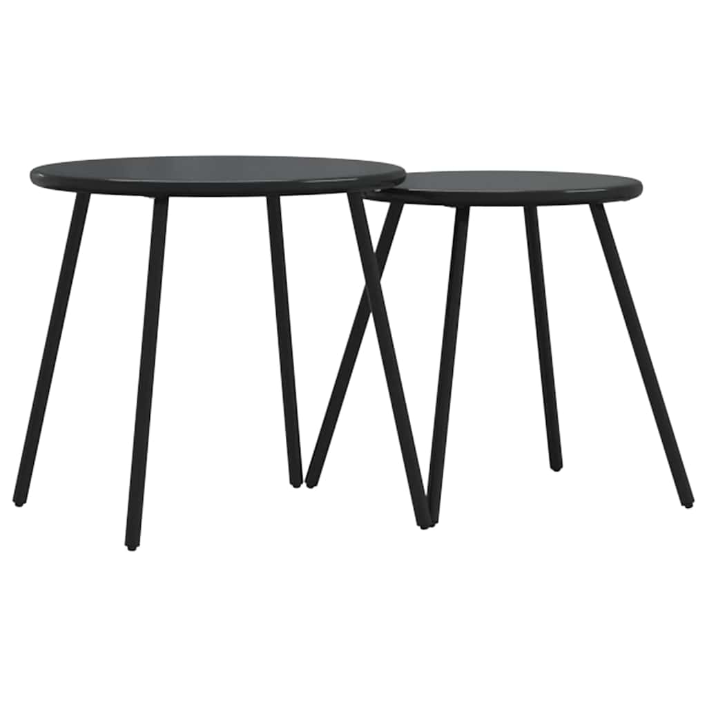 Ensemble de salle à manger pour jardin 5 pcs Noir Acier - XIOS