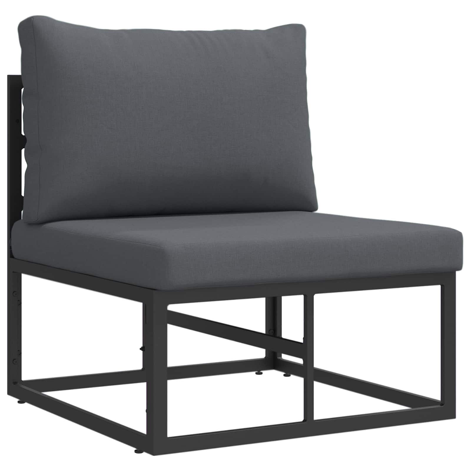 Ensemble de canapé de jardin 4 pcs Noir Métal - XIOS