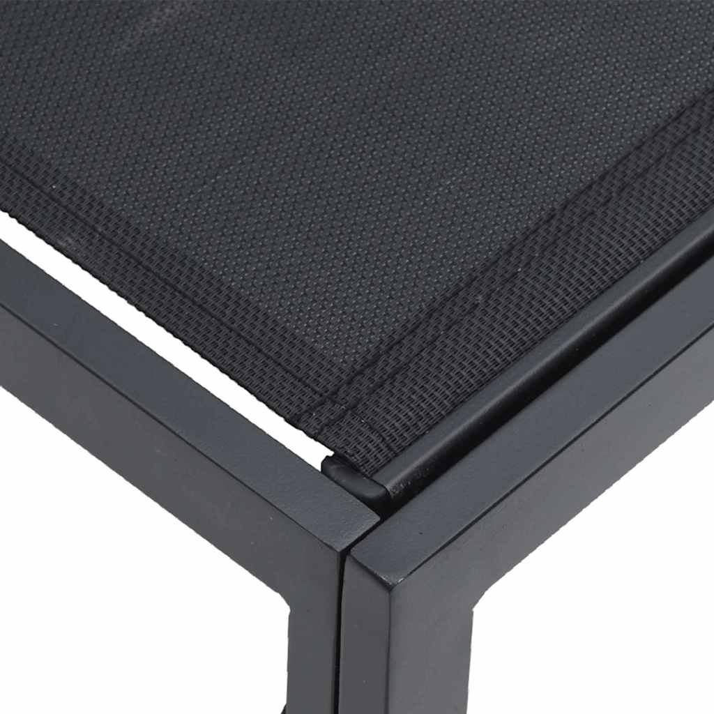 Ensemble de canapé de jardin 5 pcs Noir Métal - XIOS