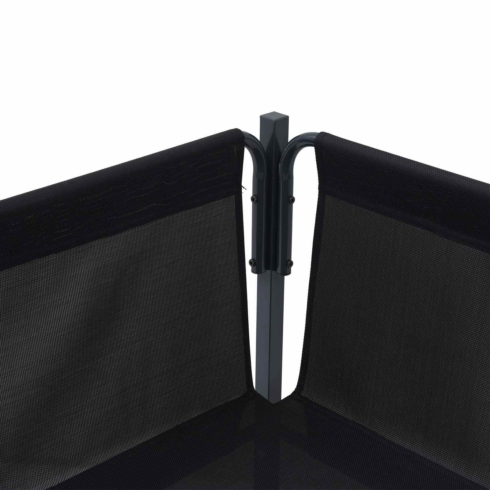 Ensemble de canapé de jardin avec coussin 6 pcs Noir Acier - XIOS