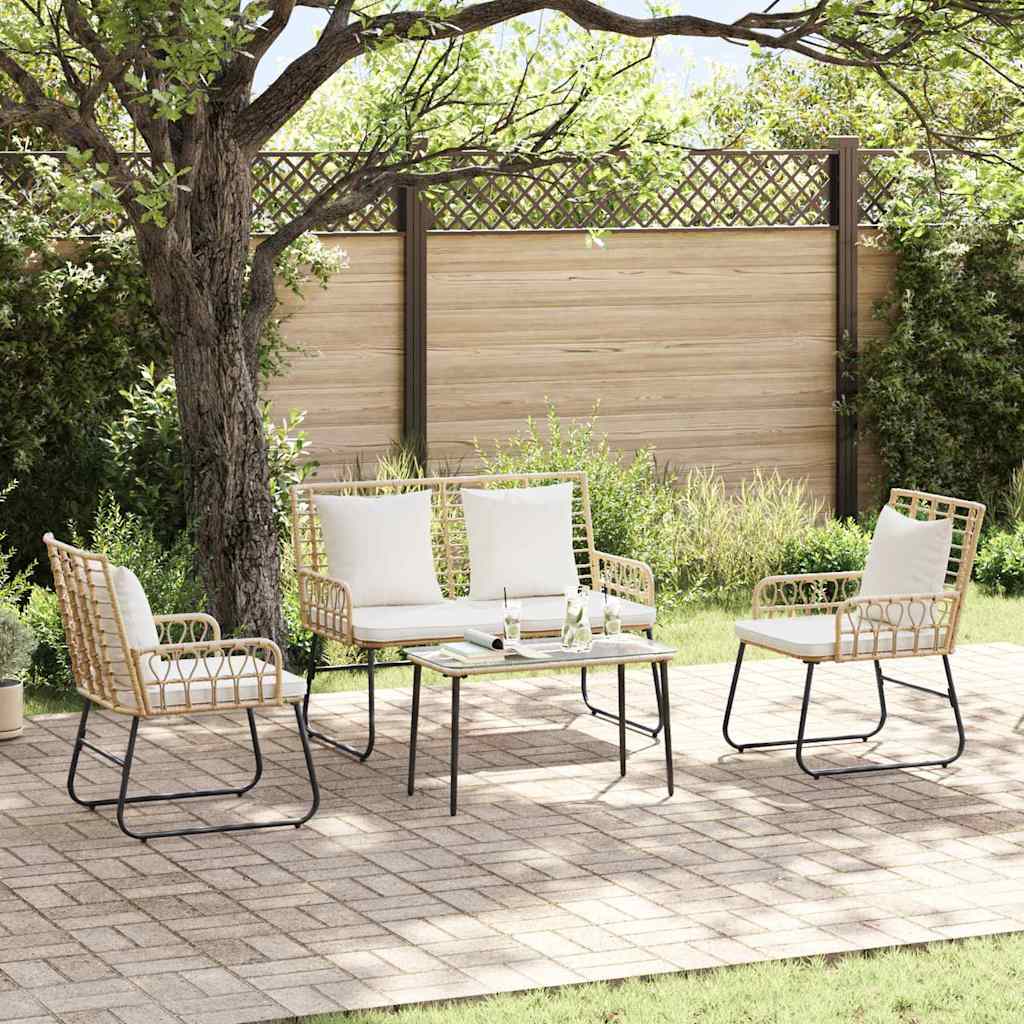 Ensemble de meubles de jardin 4 pcs Noir et anthracite - XIOS