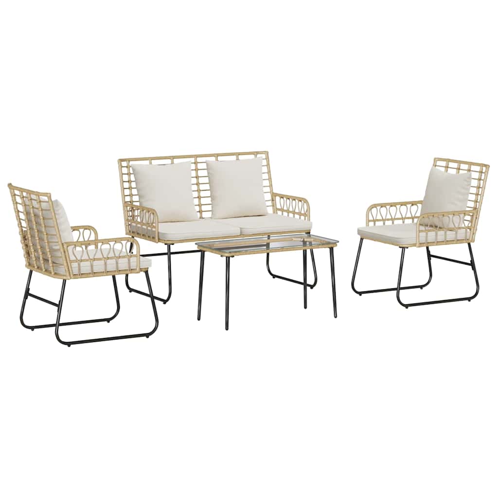 Ensemble de meubles de jardin 4 pcs Noir et anthracite - XIOS