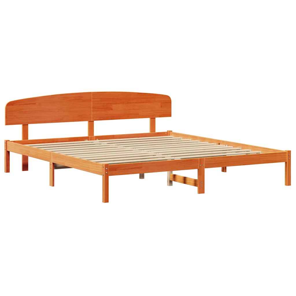 Cadre de lit Marron 180 x 200 cm Bois de pin massif - XIOS
