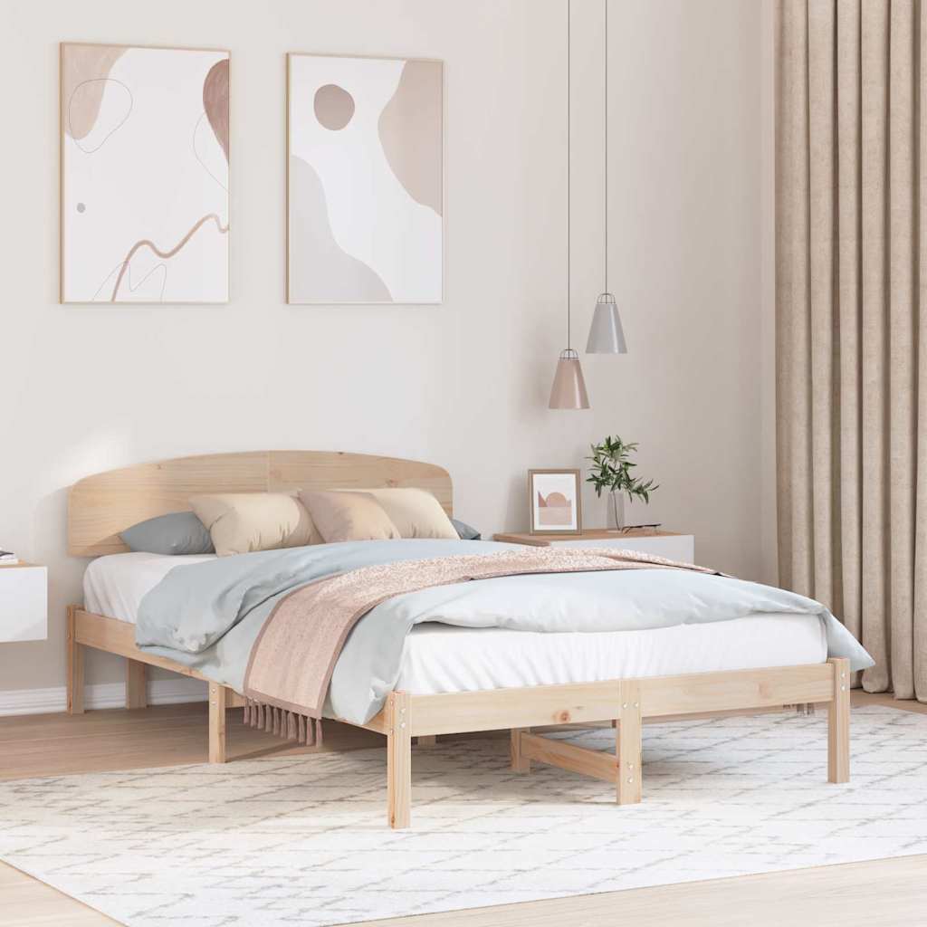 Cadre de lit Marron 120 x 200 cm Bois de pin massif - XIOS