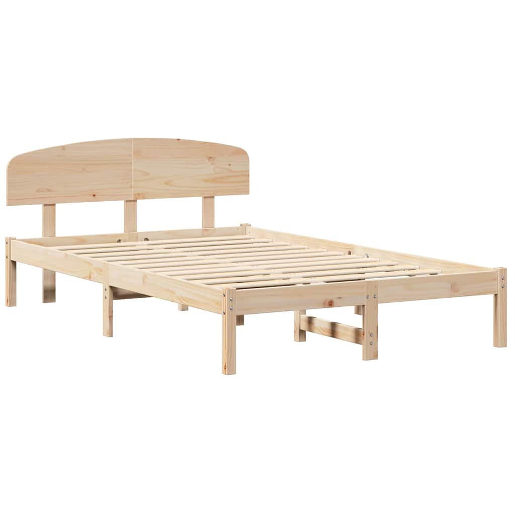 Cadre de lit Marron 140 x 190 cm Bois de pin massif - XIOS