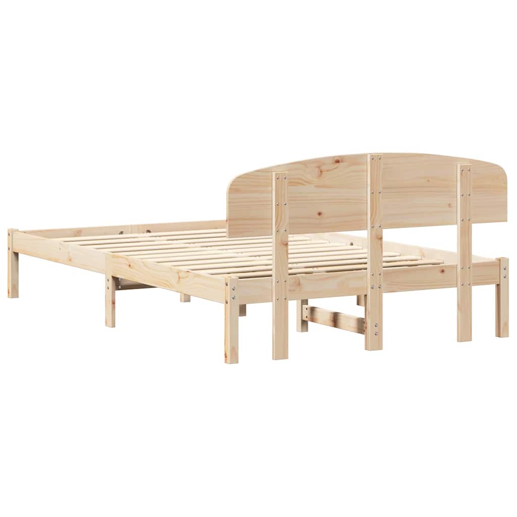 Cadre de lit Marron 120 x 190 cm Bois de pin massif - XIOS