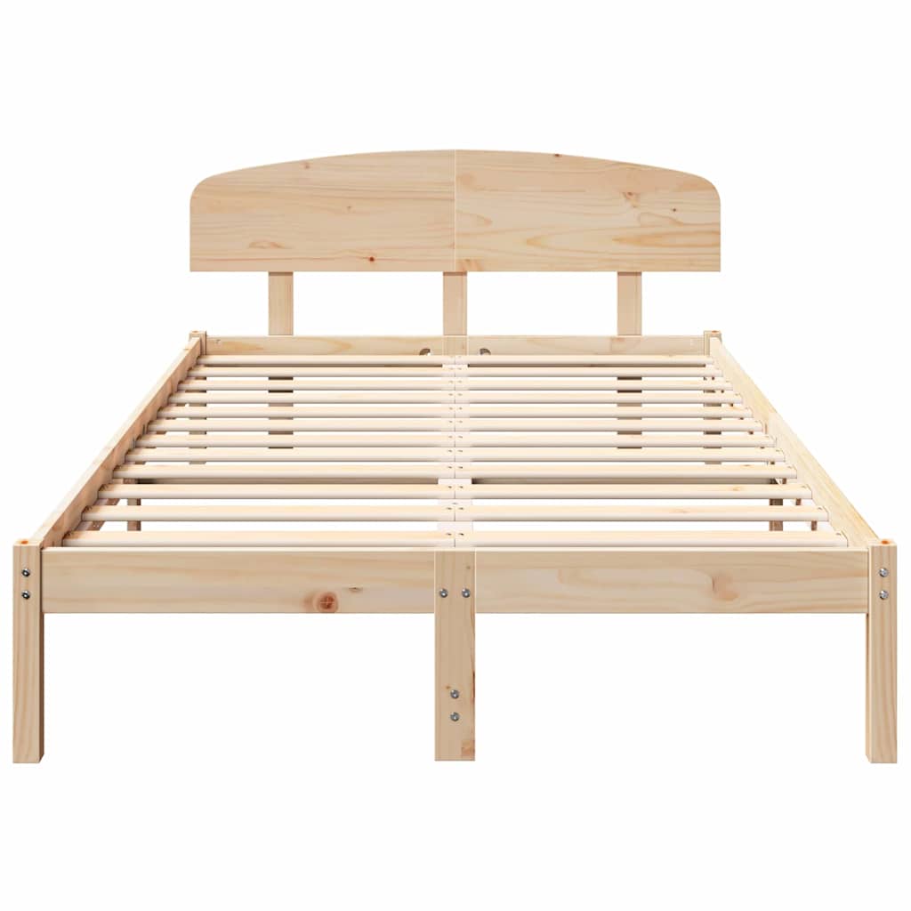 Cadre de lit Marron 120 x 190 cm Bois de pin massif - XIOS
