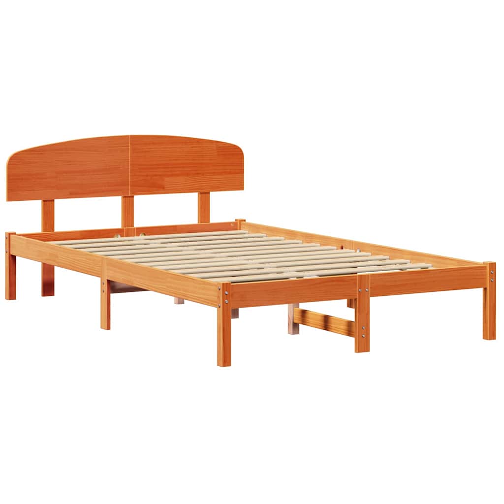 Cadre de lit Marron 120 x 190 cm Bois de pin massif - XIOS