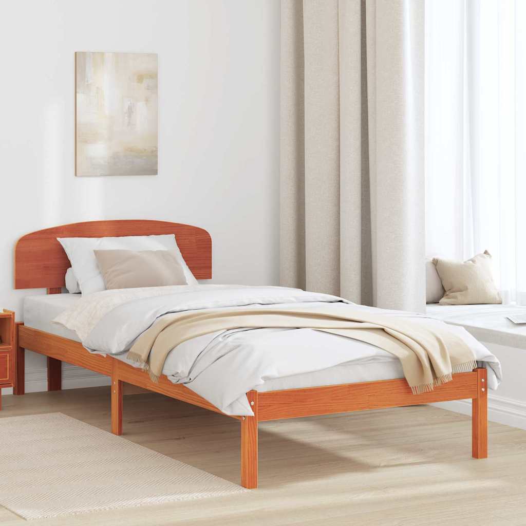 Cadre de lit Marron 80 x 200 cm Bois de pin massif - XIOS