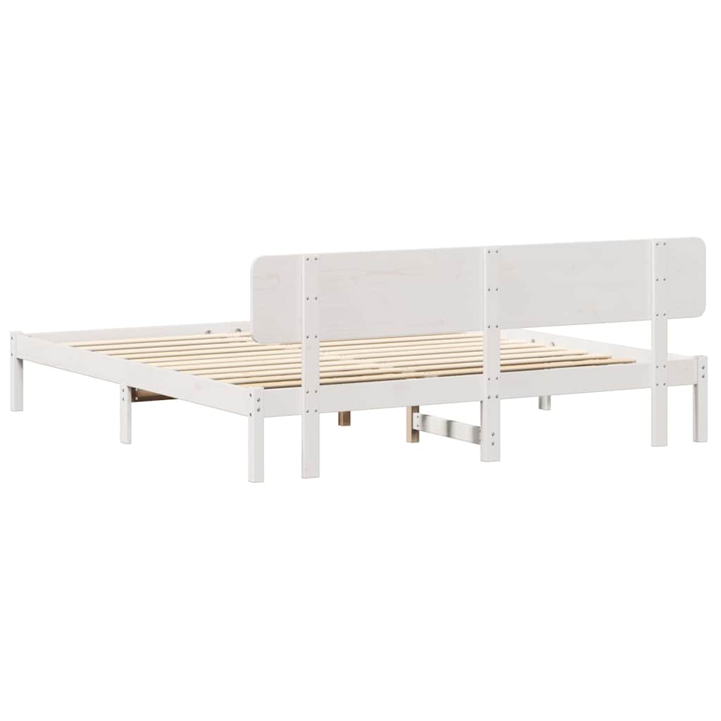 Cadre de lit avec tête de lit Blanc 180 x 200 cm - XIOS
