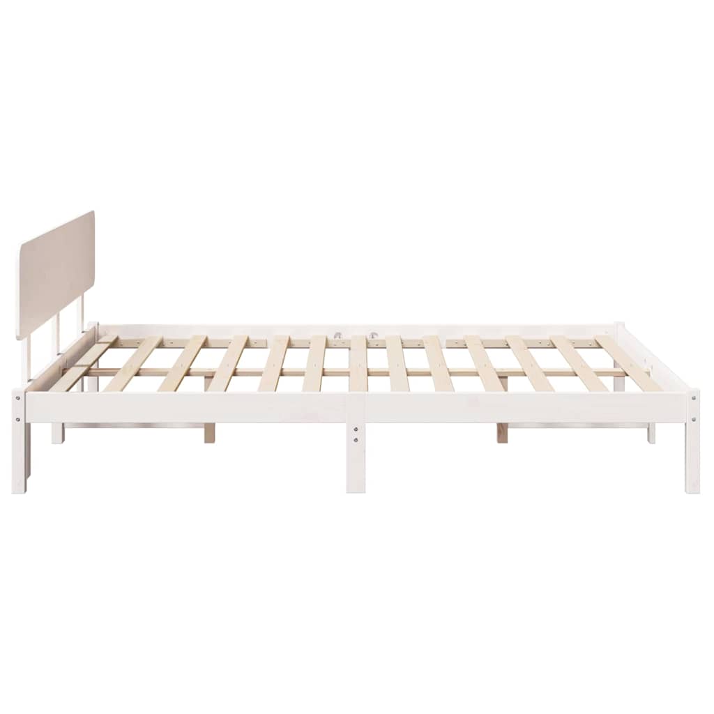 Cadre de lit avec tête de lit Blanc 160 x 200 cm - XIOS