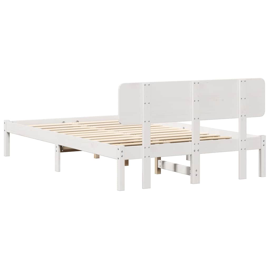 Cadre de lit avec tête de lit Blanc 120 x 190 cm - XIOS