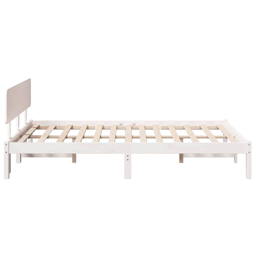 Cadre de lit avec tête de lit Blanc 120 x 190 cm - XIOS