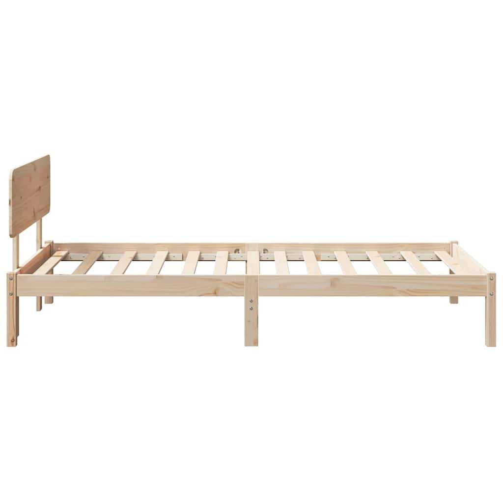 Cadre de lit avec tête de lit Naturel 100 x 200 cm - XIOS