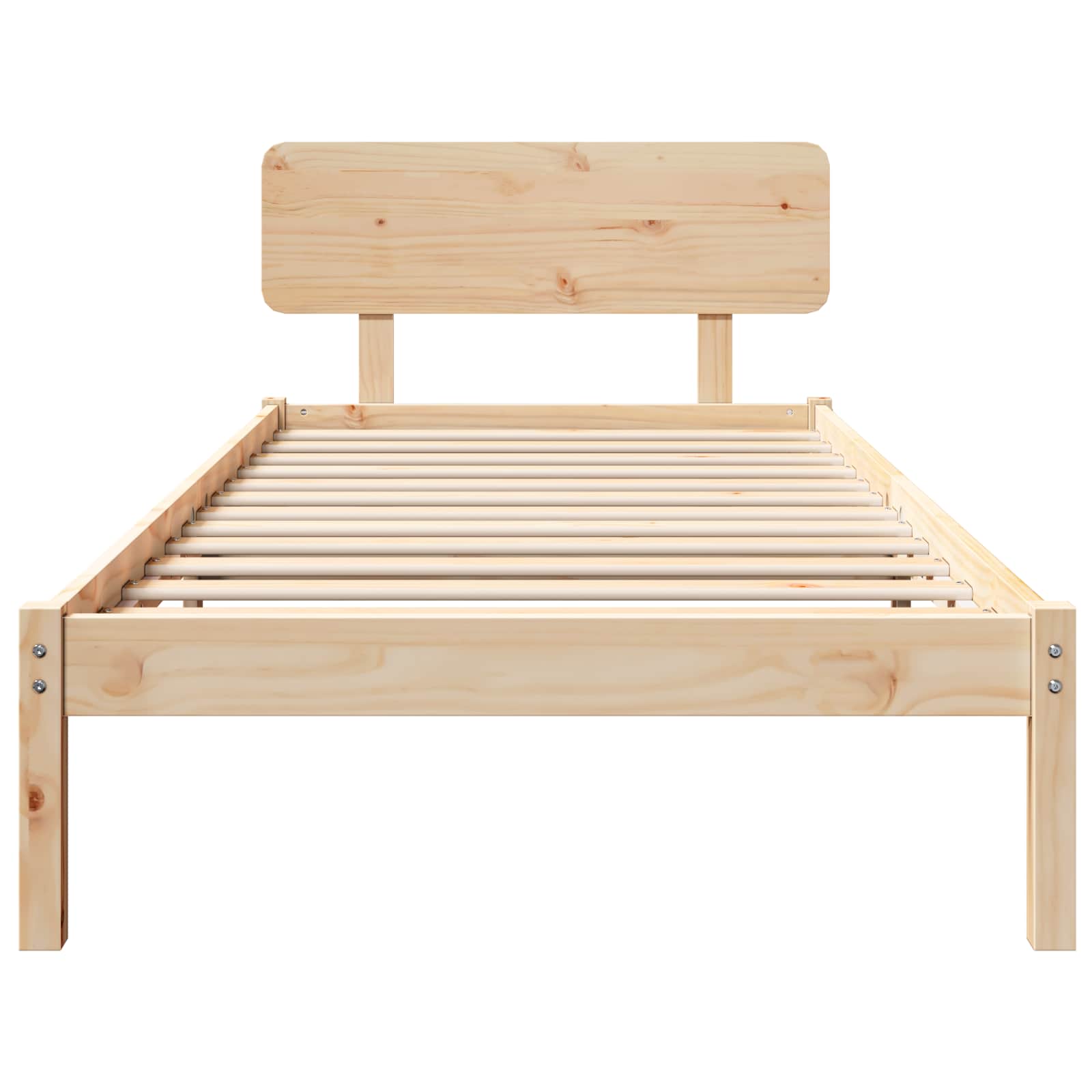 Cadre de lit avec tête de lit Naturel 75 x 190 cm Pin massif - XIOS