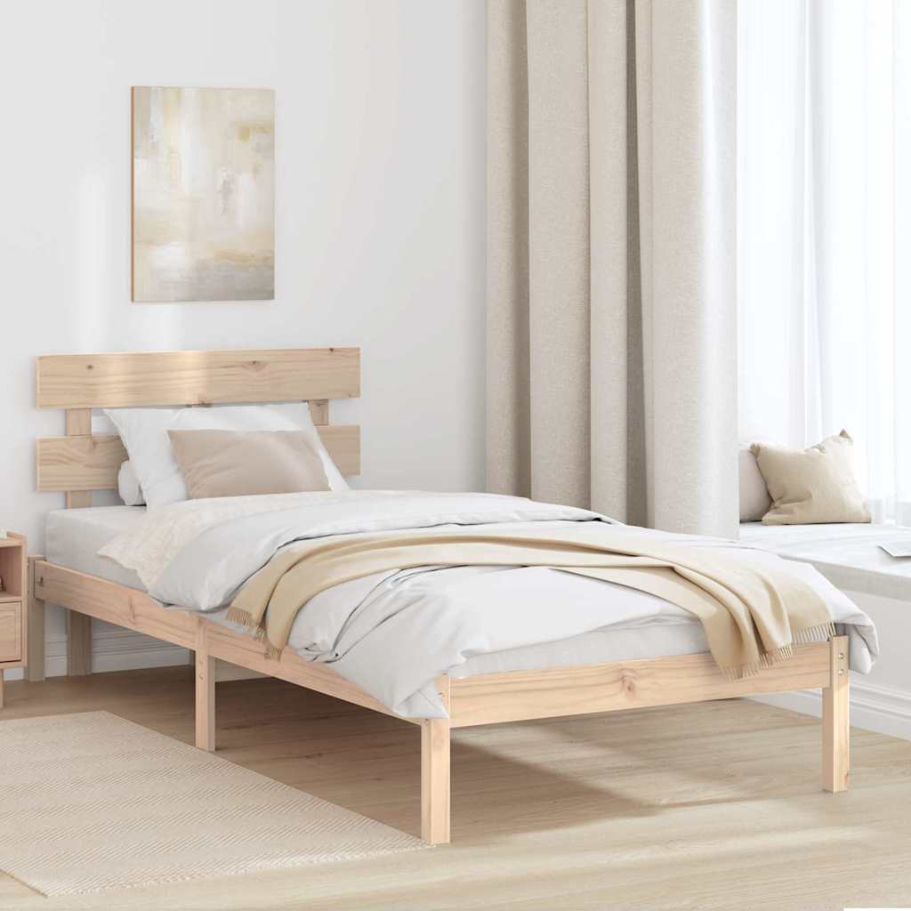 Cadre de lit Marron 80 x 200 cm Bois de pin massif - XIOS