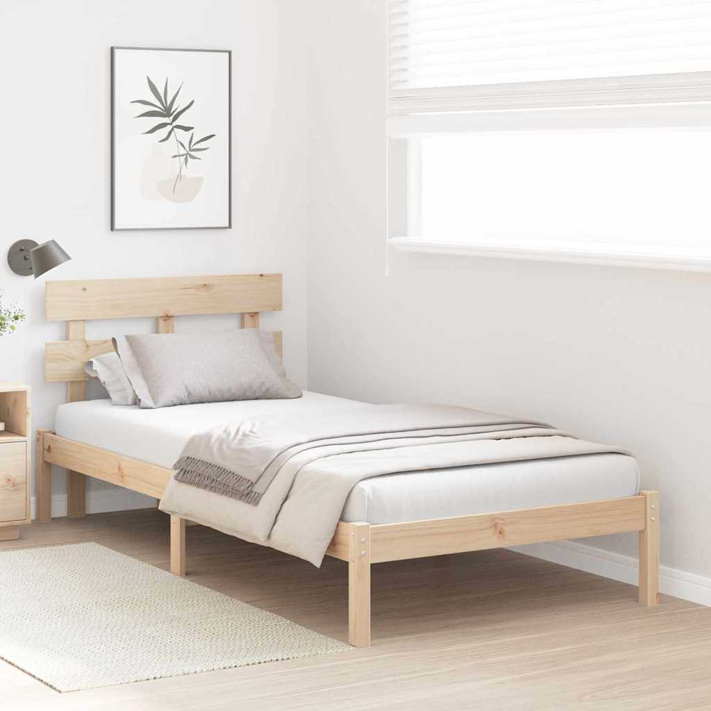 Cadre de lit Marron 80 x 200 cm Bois de pin massif - XIOS