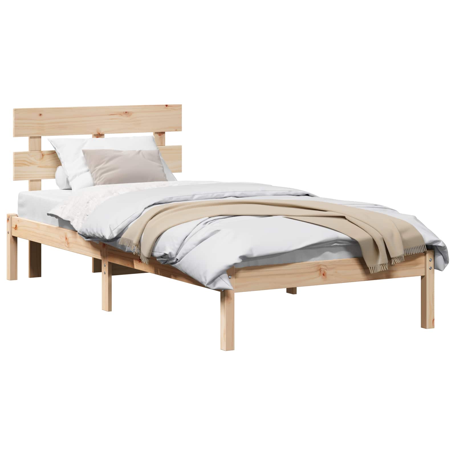 Cadre de lit Marron 80 x 200 cm Bois de pin massif - XIOS