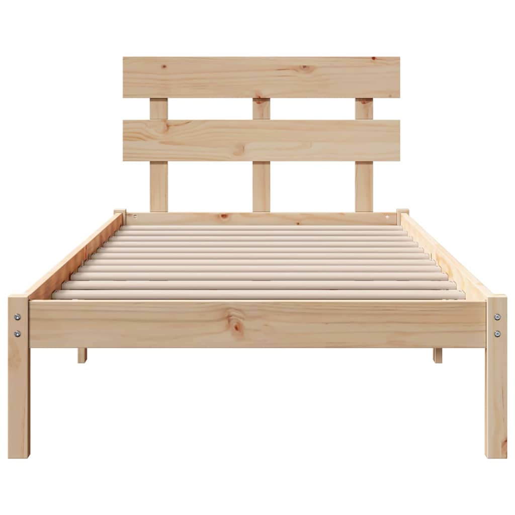 Cadre de lit Marron 80 x 200 cm Bois de pin massif - XIOS