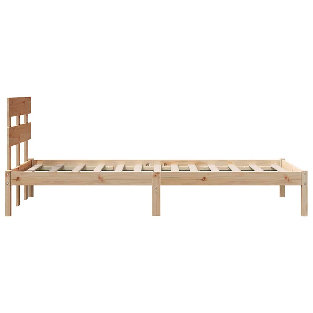 Cadre de lit Marron 80 x 200 cm Bois de pin massif - XIOS