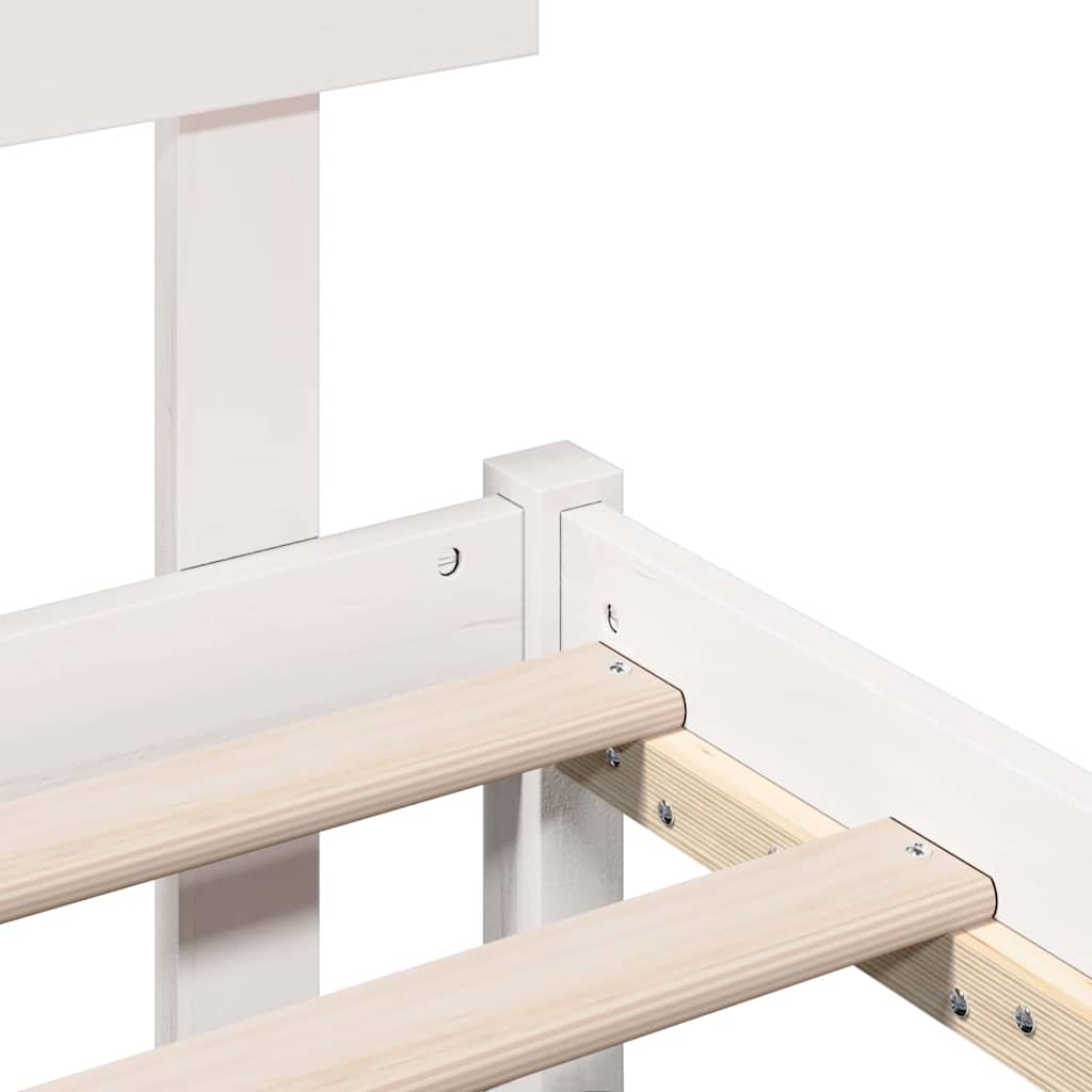 Cadre de lit Blanc 80 x 200 cm Bois de pin massif - XIOS