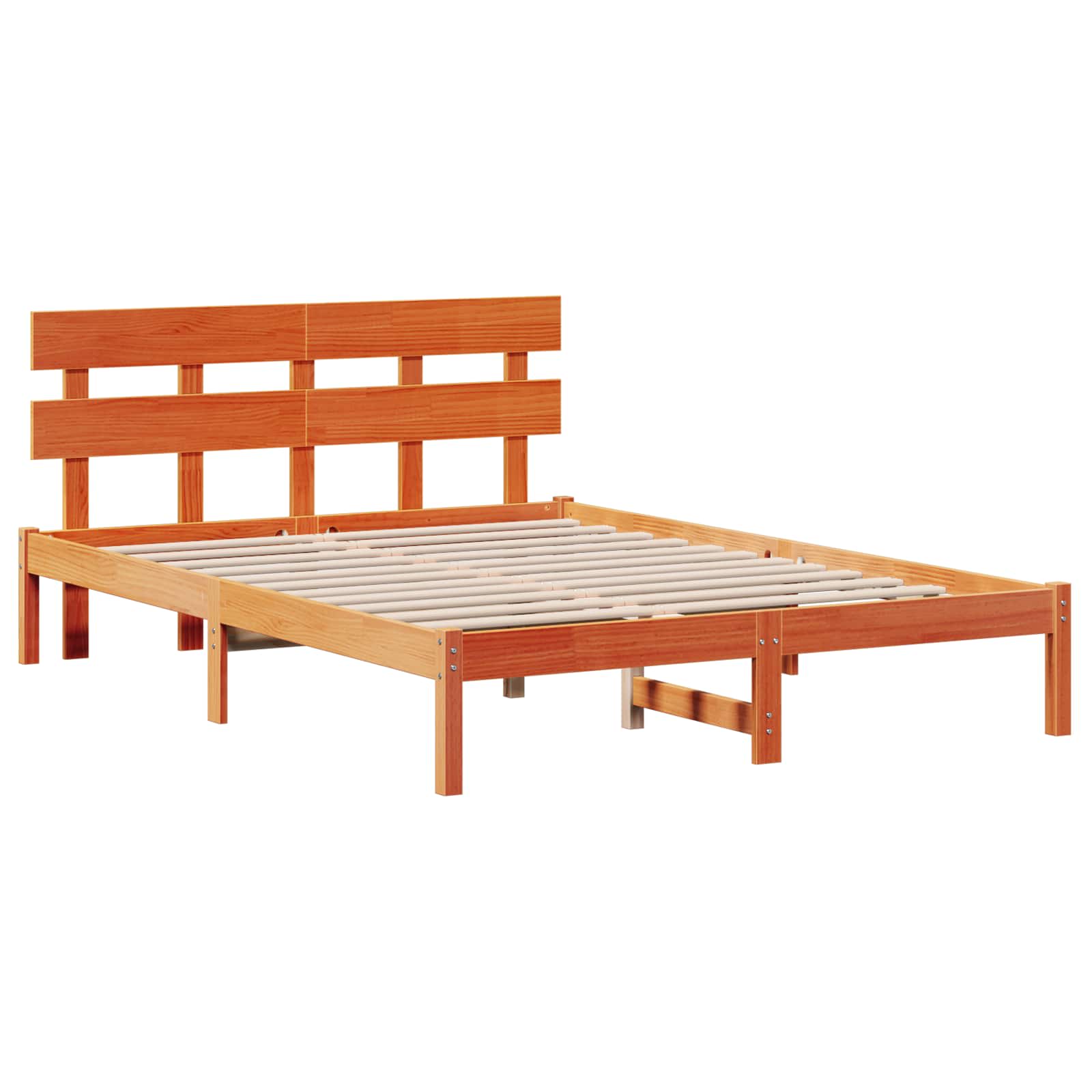 Cadre de lit Marron 160 x 200 cm Bois de pin massif - XIOS