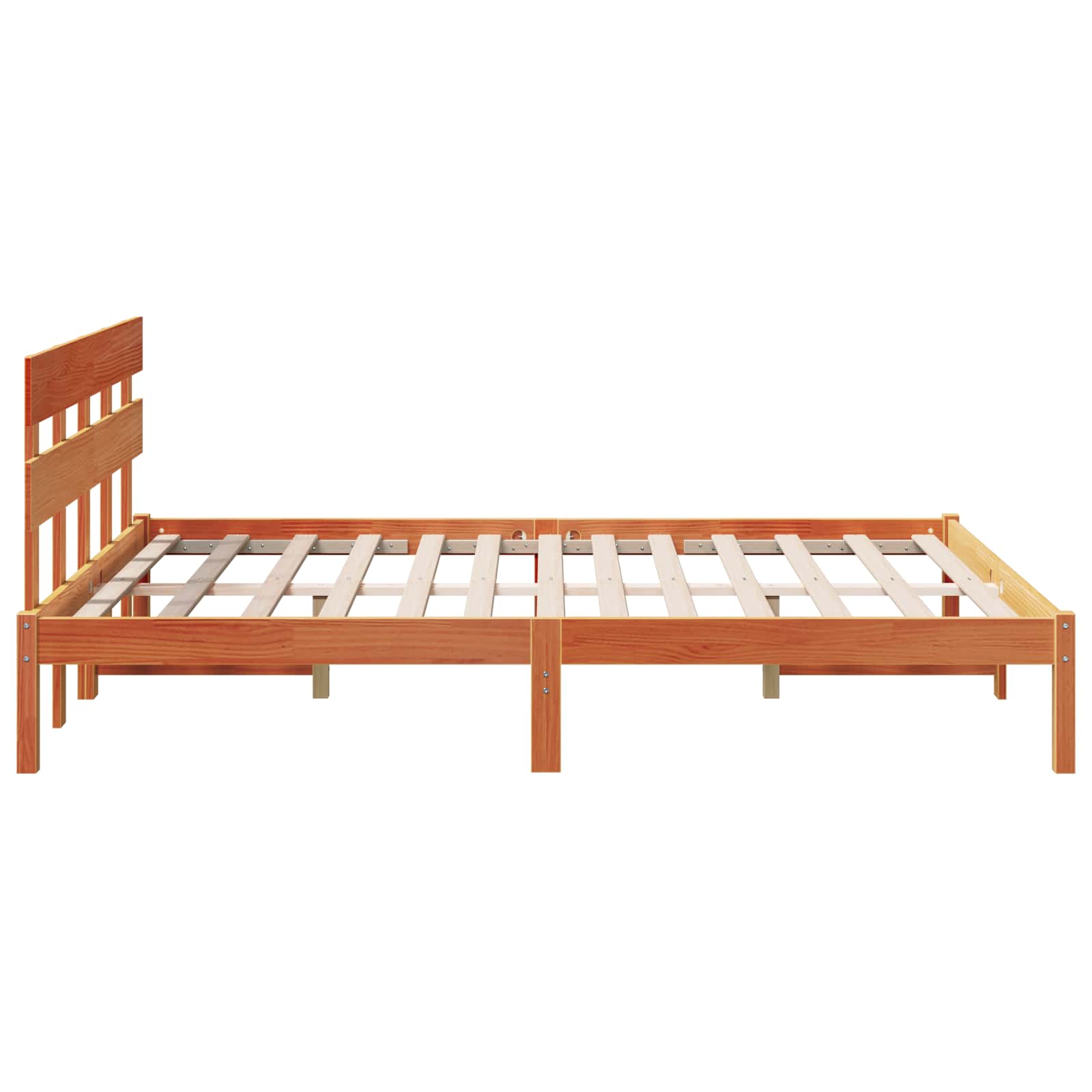 Cadre de lit Marron 160 x 200 cm Bois de pin massif - XIOS