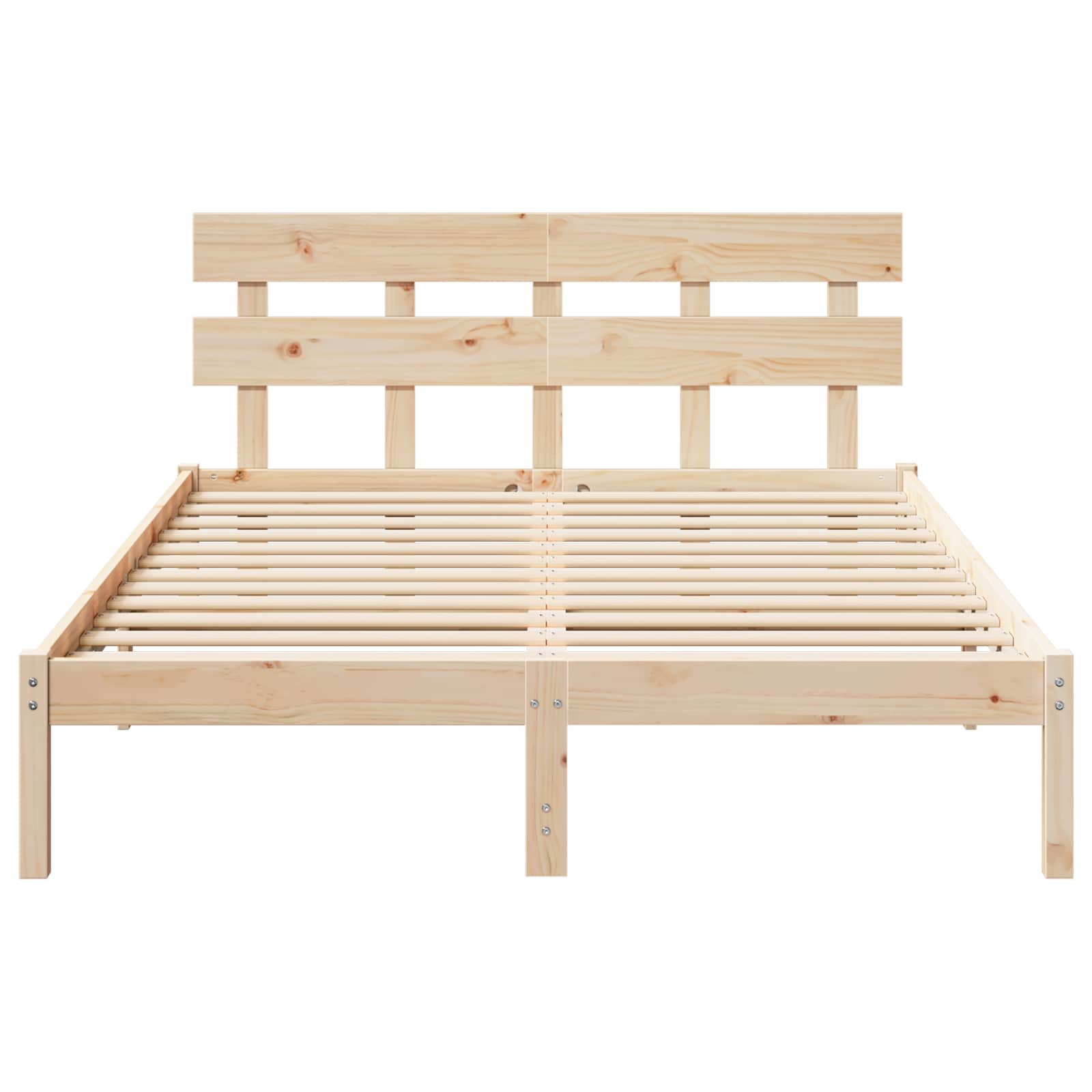 Cadre de lit Marron 140 x 200 cm Bois de pin massif - XIOS