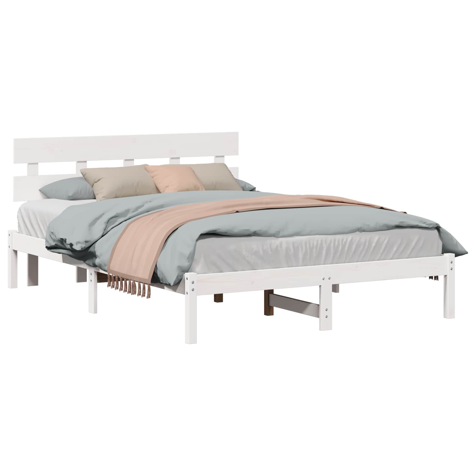 Cadre de lit Marron 140 x 200 cm Bois de pin massif - XIOS