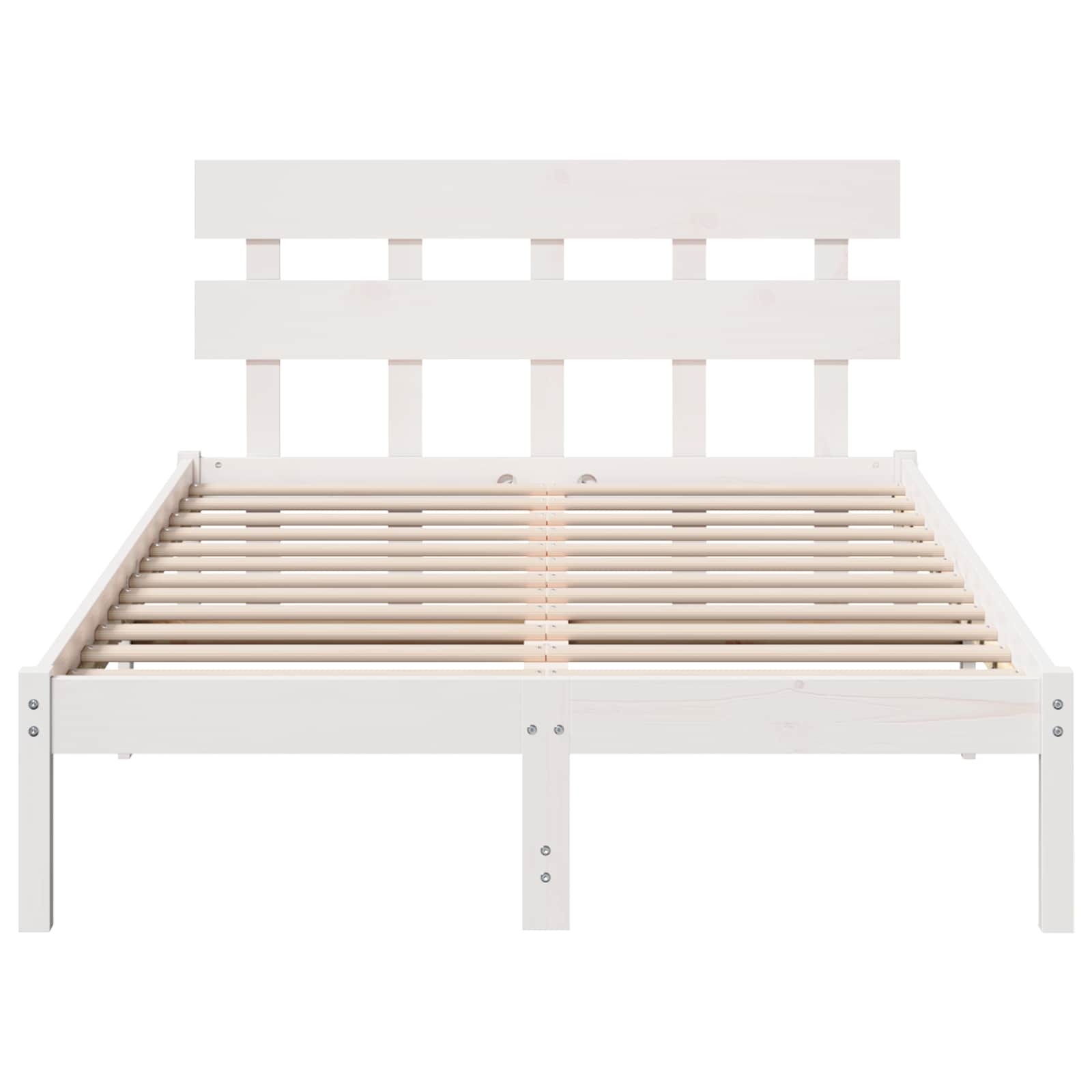 Cadre de lit Blanc 120 x 200 cm Bois de pin massif - XIOS